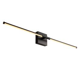 Jonathan Y - McKenna 32" Modern Minimalist Dimmable Integrated LED Metal Wall Sconce - Black