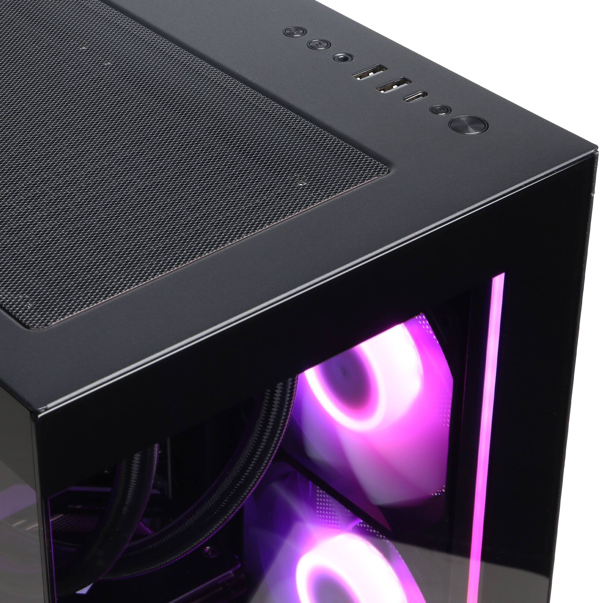 Alt View 3. CyberPowerPC - Gaming Desktop - AMD Ryzen 7 7800X3D - AMD Radeon RX 9070 XT 16GB - 32GB DDR5 - 1TB PCIe 4.0 SSD - Black.