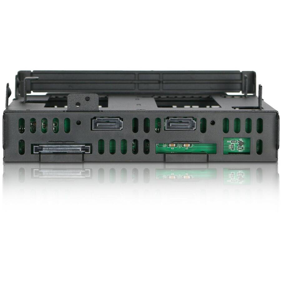 Alt View 1. Icy Dock - Icy Dock ExpressCage MB732SPO-B Drive Enclosure for 5.25" - Serial ATA/600 Host Interface Internal - Black - 2 x HDD.