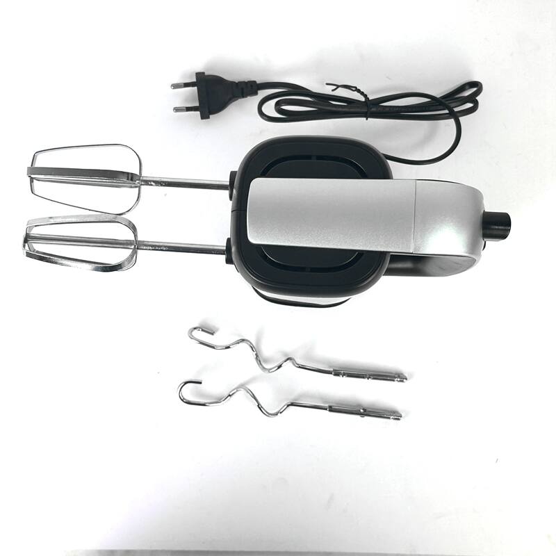 Alt View 4. Cluzine - 2 in 1 Multifunctional Electric Hand Mixer, 5 Speed Kitchen Appliance, Salad Mixer with Dough Hook Accessories - Black.