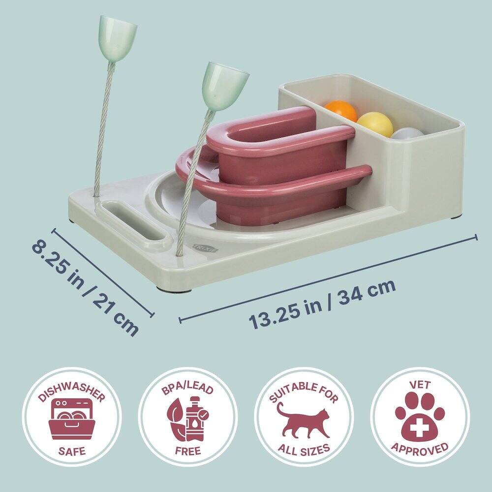 8.25 in / 21 cm  
34 cm in / 13.25 in  

DISHWASHER SAFE  
BPA/LEAD FREE  
SUITABLE FOR ALL SIZES  
VET APPROVED