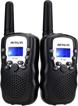 Retevis - RT388 Walkie Talkies for Kids,Toys Gifts for 6-12 Years Old Children,Outside Trip Camping Hiking (,1 Pair) - Black