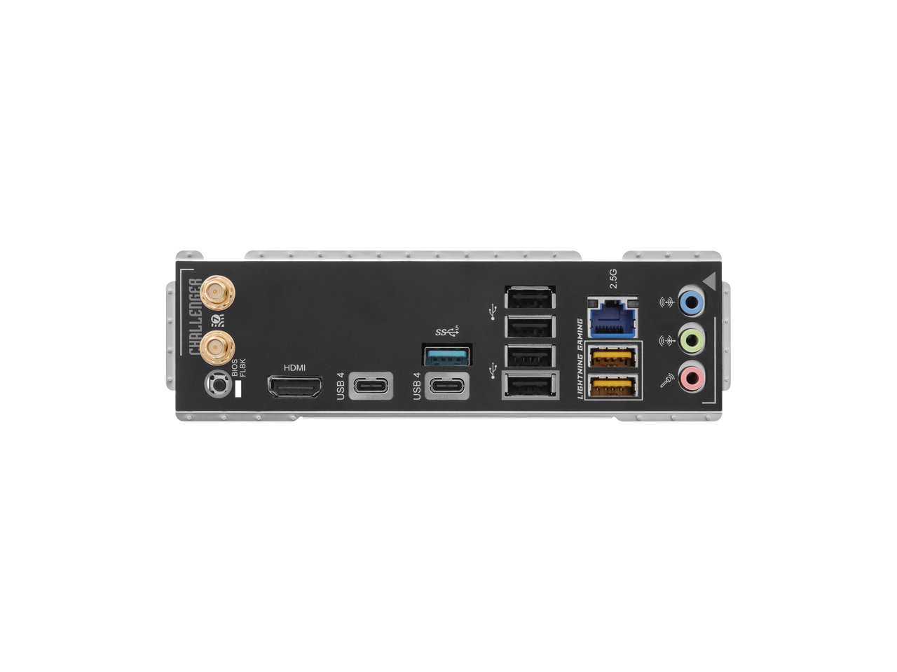 CHALLENGER  
BIOS FLBK  
HDMI  
4 USB  
4 USB  
GAMING LIGHTNING  
2.5G