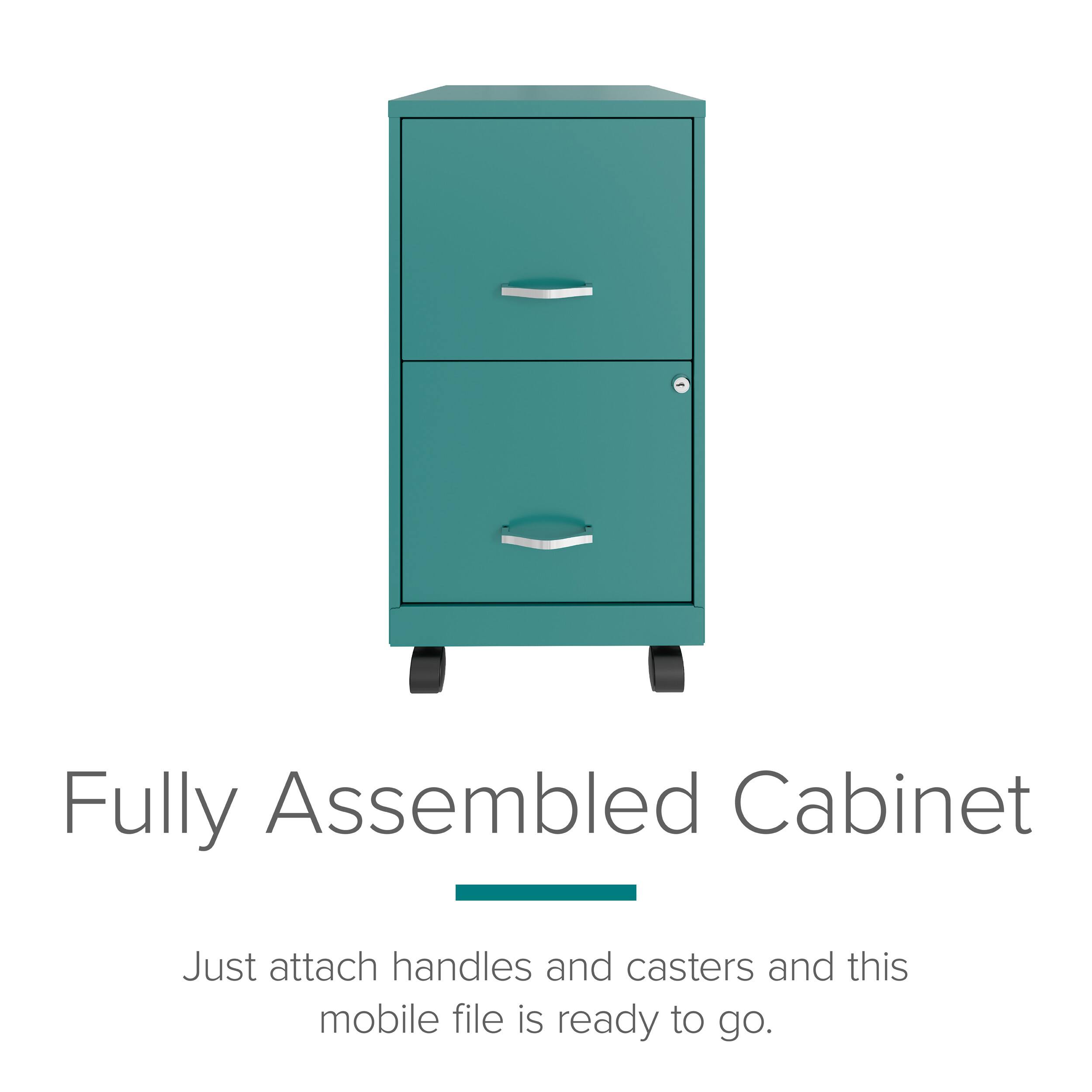 Fully Assembled Cabinet

Just attach handles and casters and this mobile file is ready to go.