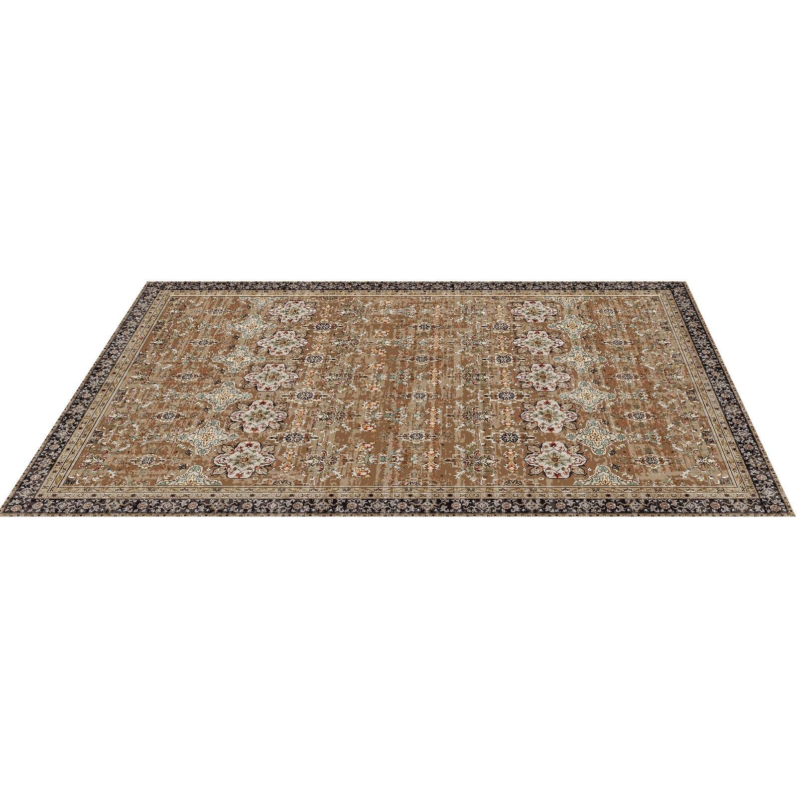 Alt View 5. VEVOR - Area Rug, 9 x 12 ft Large Washable Rug, Non-Slip and Tear-Resistant Soft Carpet, Pet & Child Friendly Vintage Area Rugs - Brown Green.