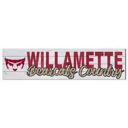 Jardine - Willamette Bearcats 10" x 40" Logo Sign - White