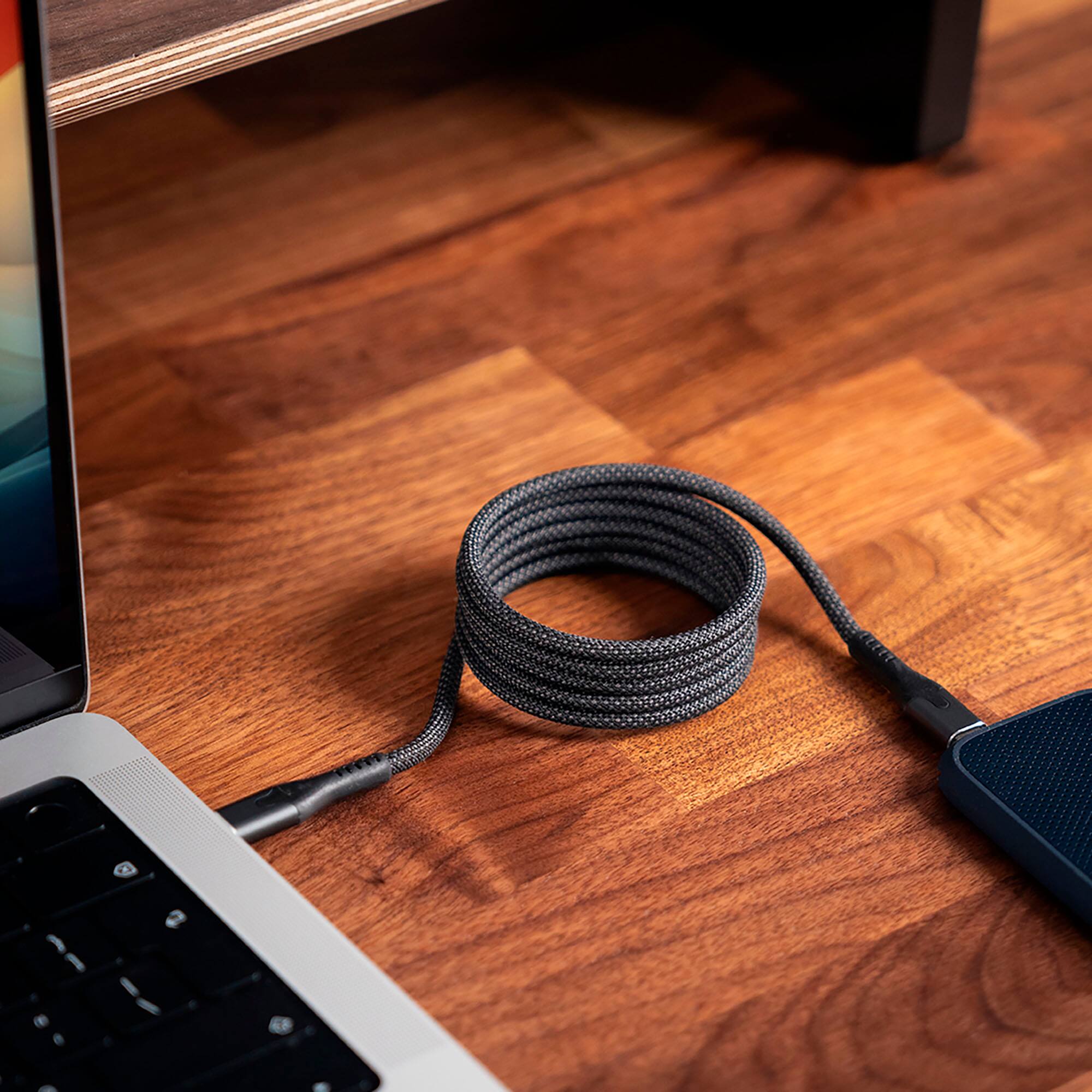 Alt View 14. STATIK - Magstack Pro 6 Foot USB-C to USB-C Magnetic Charging Cable - Black.