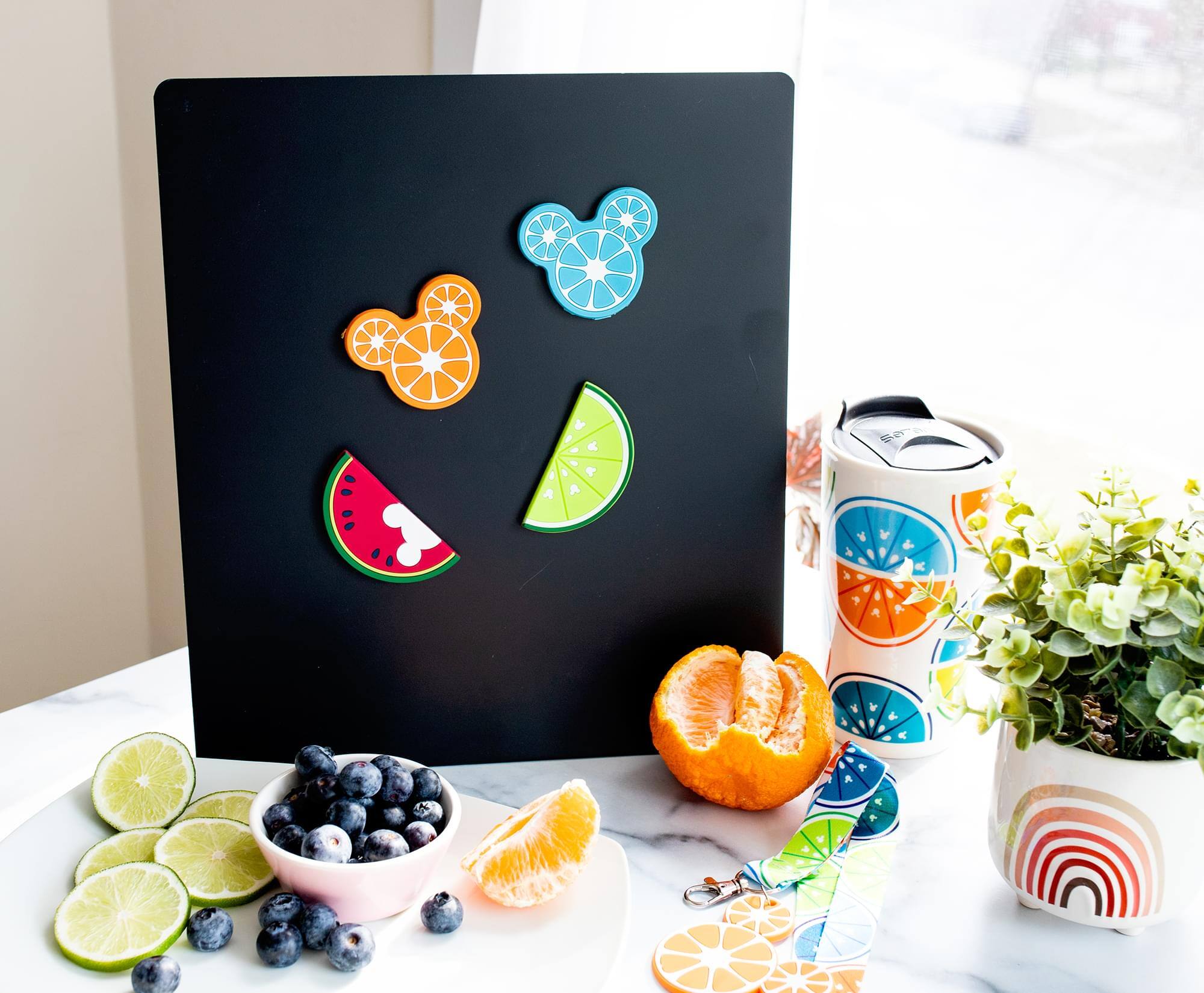 Alt View 10. Disney - Disney Mickey Mouse Fruit Magnets | Set of 4 - Black.