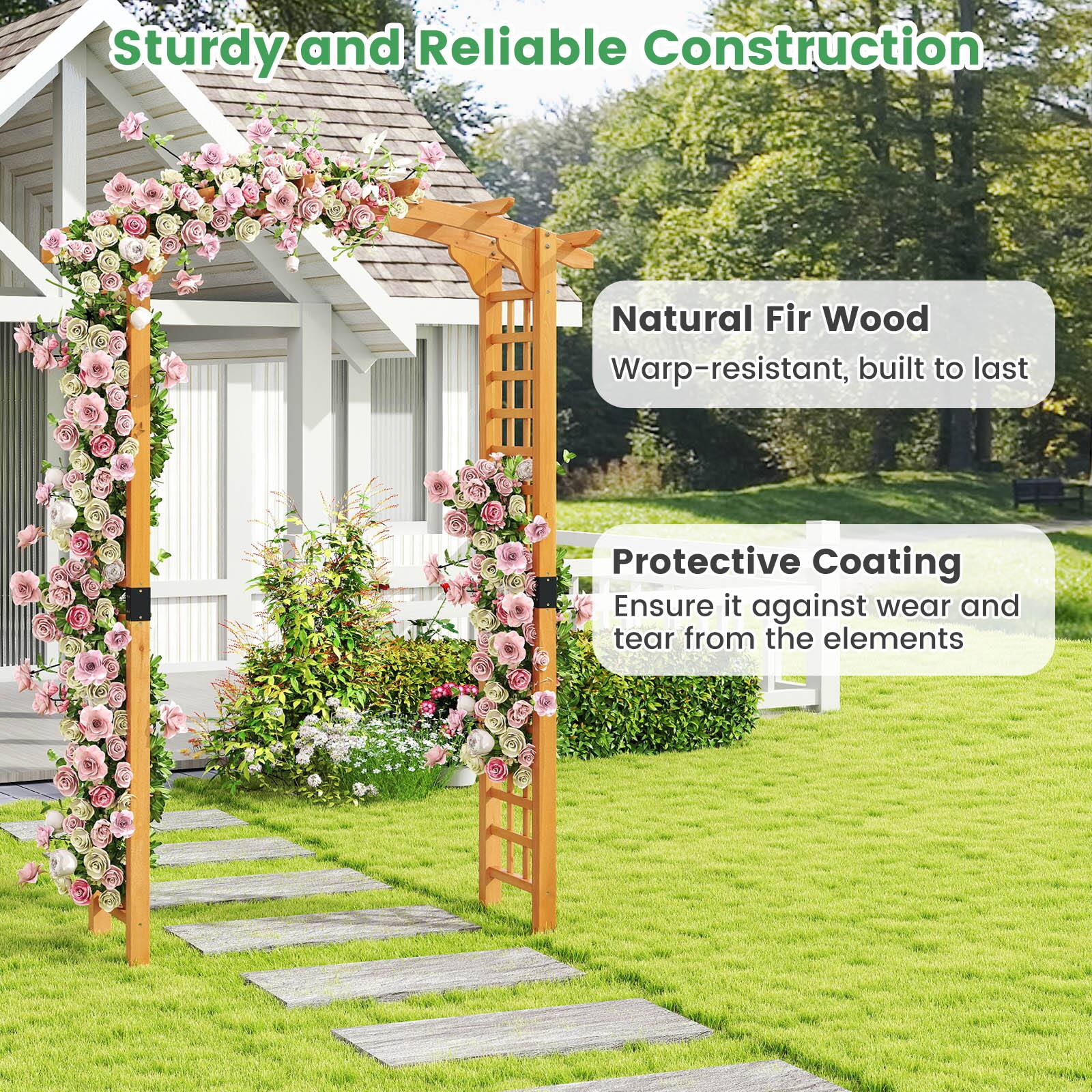 Sturdy and Reliable Construction

Natural Fir Wood
Warp-resistant, built to last

Protective Coating
Ensure it against wear and tear from the elements