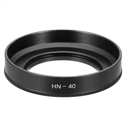 Front. Unique Bargains - 46mm Lens Hood, Metal Curved Screw-in Vented Lens Hoods - Black.