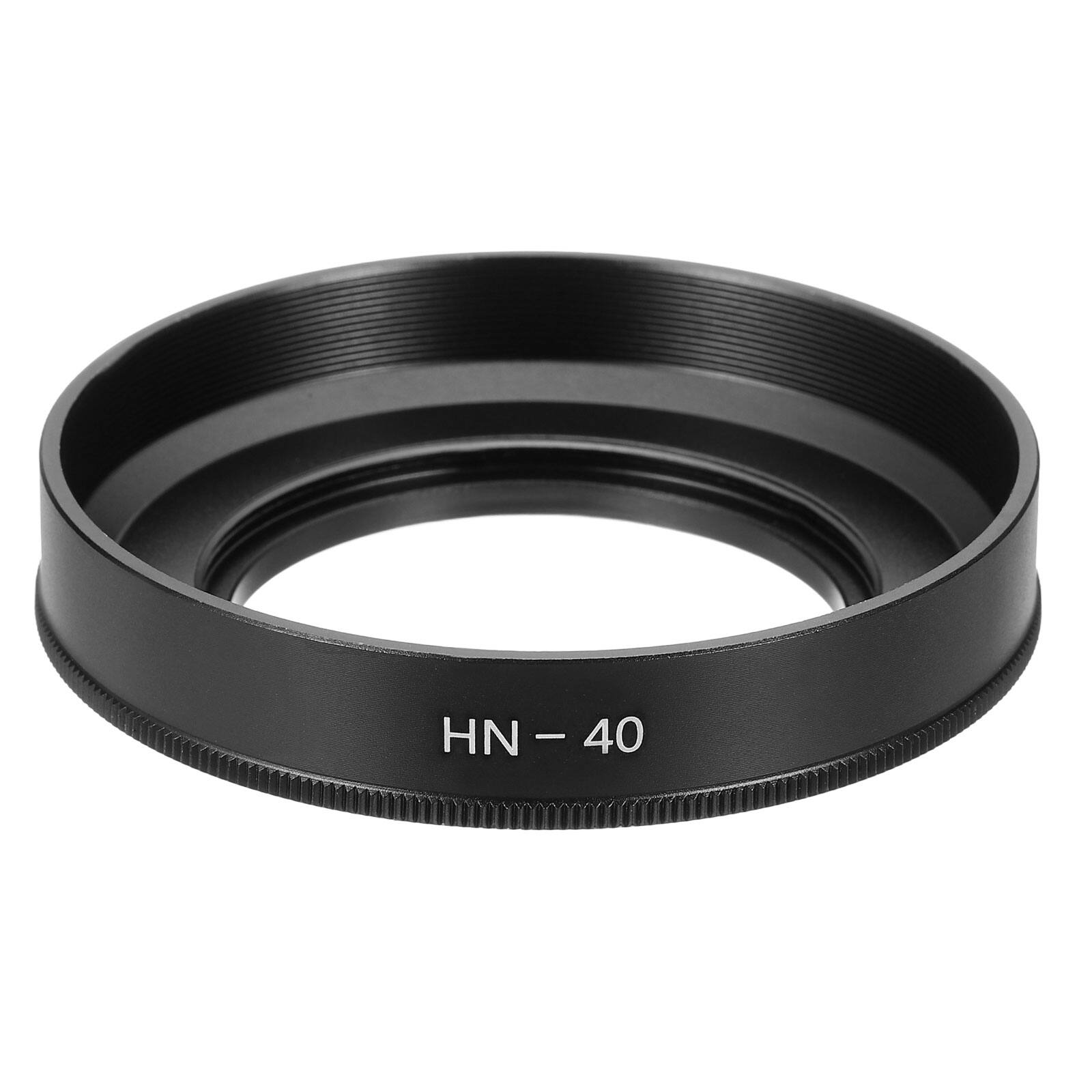 Front. Unique Bargains - 46mm Lens Hood, Metal Curved Screw-in Vented Lens Hoods - Black.