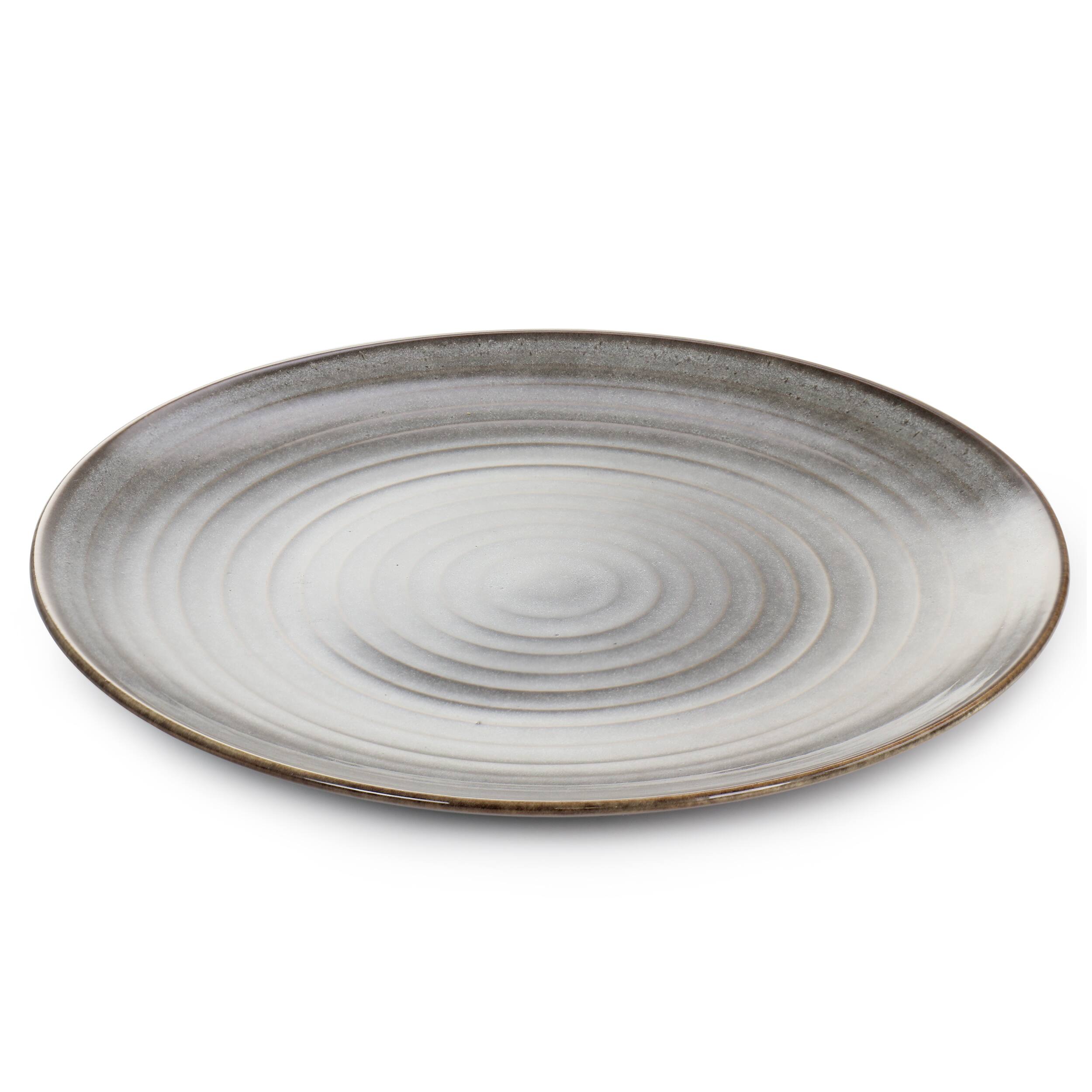 Alt View 2. Gibson - Gibson Elite 12 Piece Dreamweaver Round Earthenware Dinnerware Set in Gray - Gray.