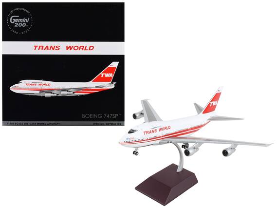 25th Anniversary
Gemini 200
1998 - 2023
TRANS WORLD
TWA
BOEING 747SP
1:200 Scale Die-Cast Model Aircraft
Item No. G2TWA1159
