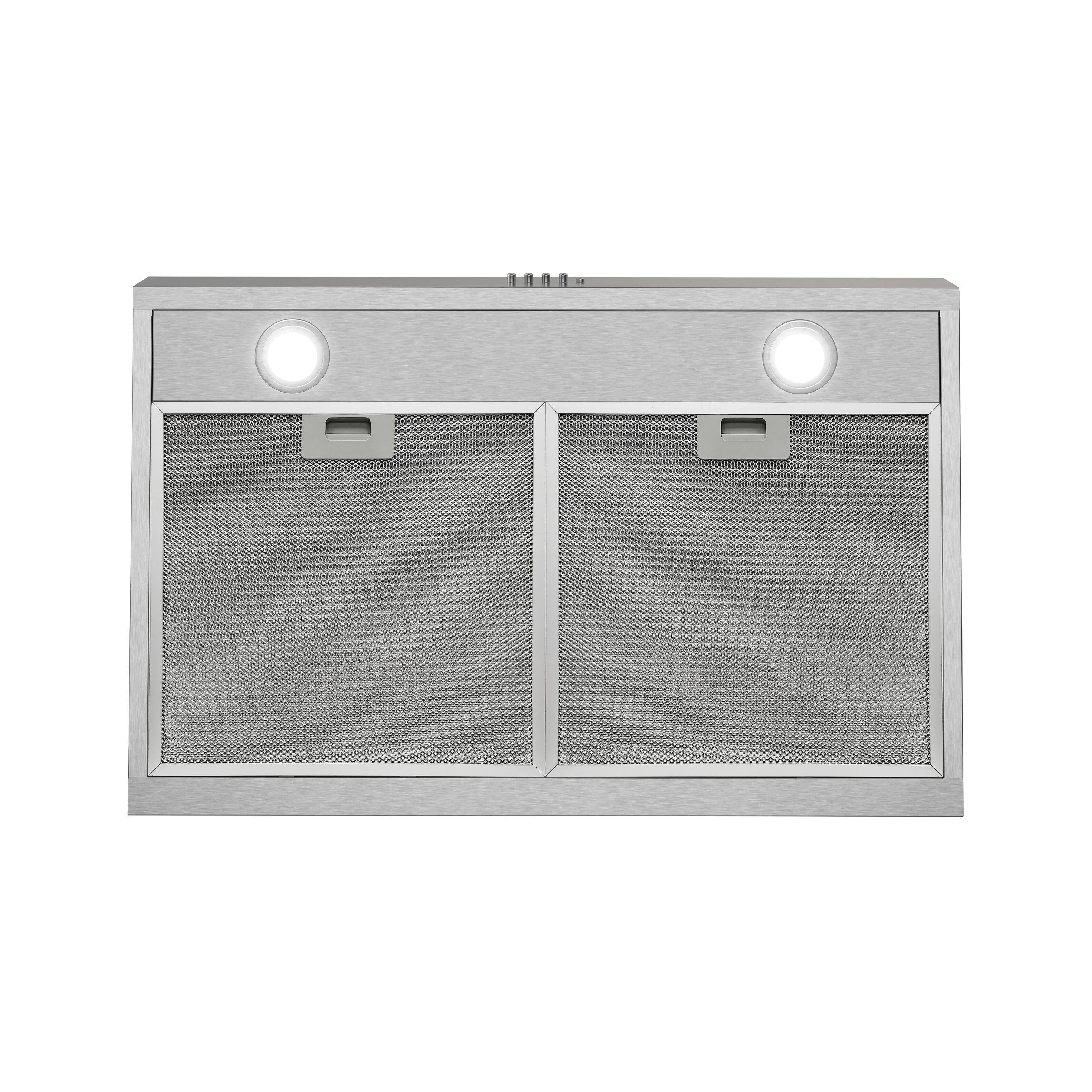Alt View 6. Streamline - 30 in. Ardea Convertible Undermount 165 CFM Range Hood, Mesh Filters, Push Button Control, LED Lights - Brushed Stainless Steel.