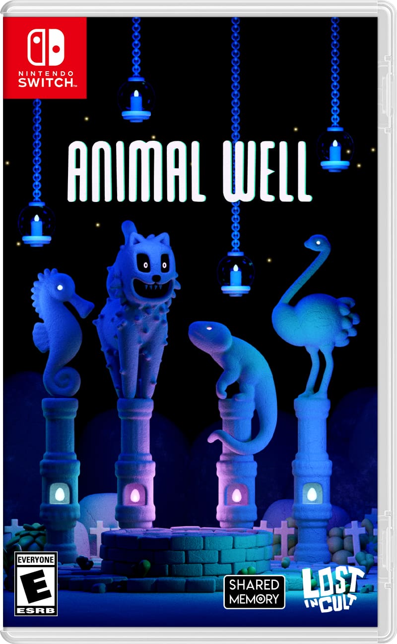 NINTENDO SWITCH. ANIMAL WELL LOST IN CULT. EVERYONE E ESRB. SHARED MEMORY.