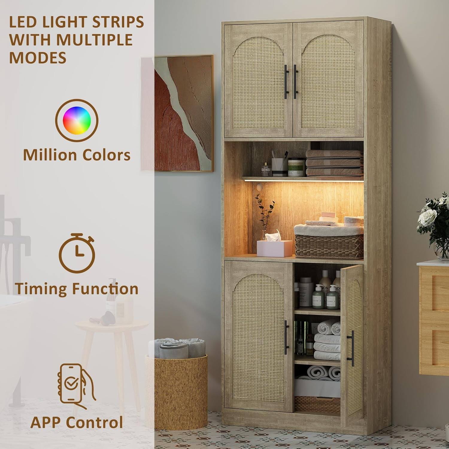 LED Light Strips with Multiple Modes

- Million Colors
- Timing Function
- APP Control