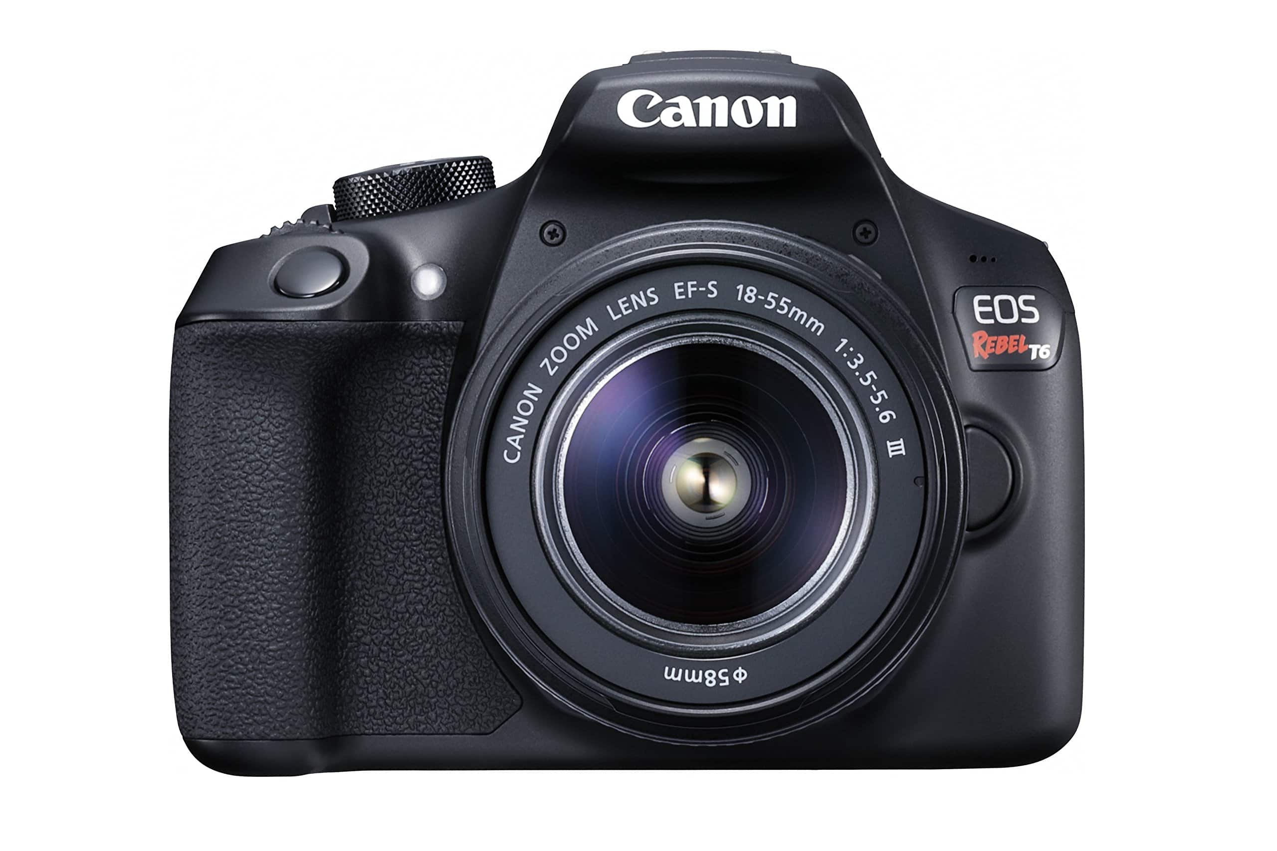 Canon - EOS Rebel T6 Digital SLR Camera Kit with EF-S 18-55mm f/3.5-5.6 DC III Lens - Black