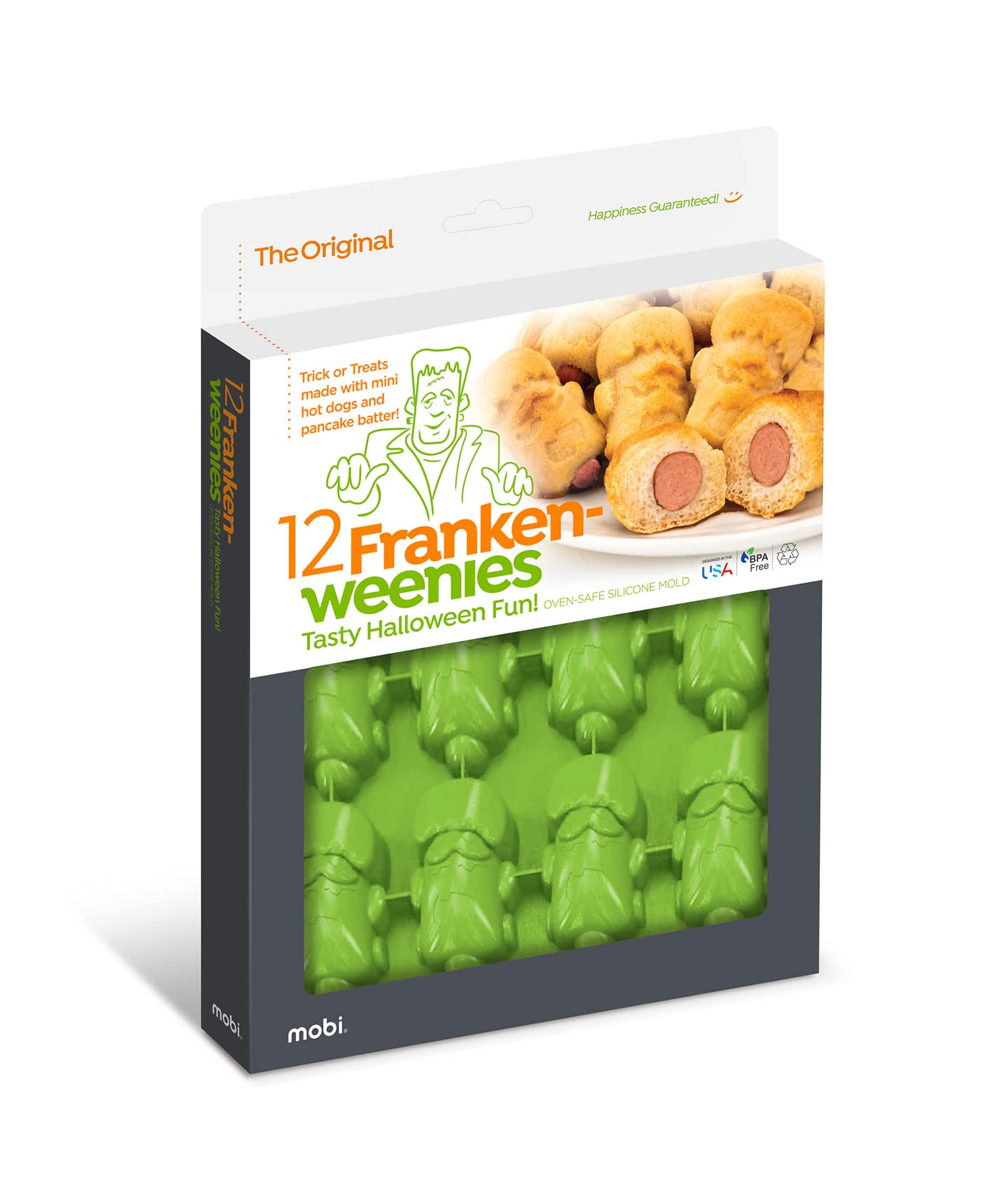 MOBI - 12 Pigs in a Blanket Silicone Snack Mold, Franken-wennies - Green price history on PriceWatchPro