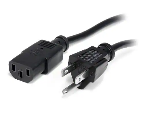Front. Startech - 3ft 14AWG Computer Power Cord - NEMA5-15P to C13.