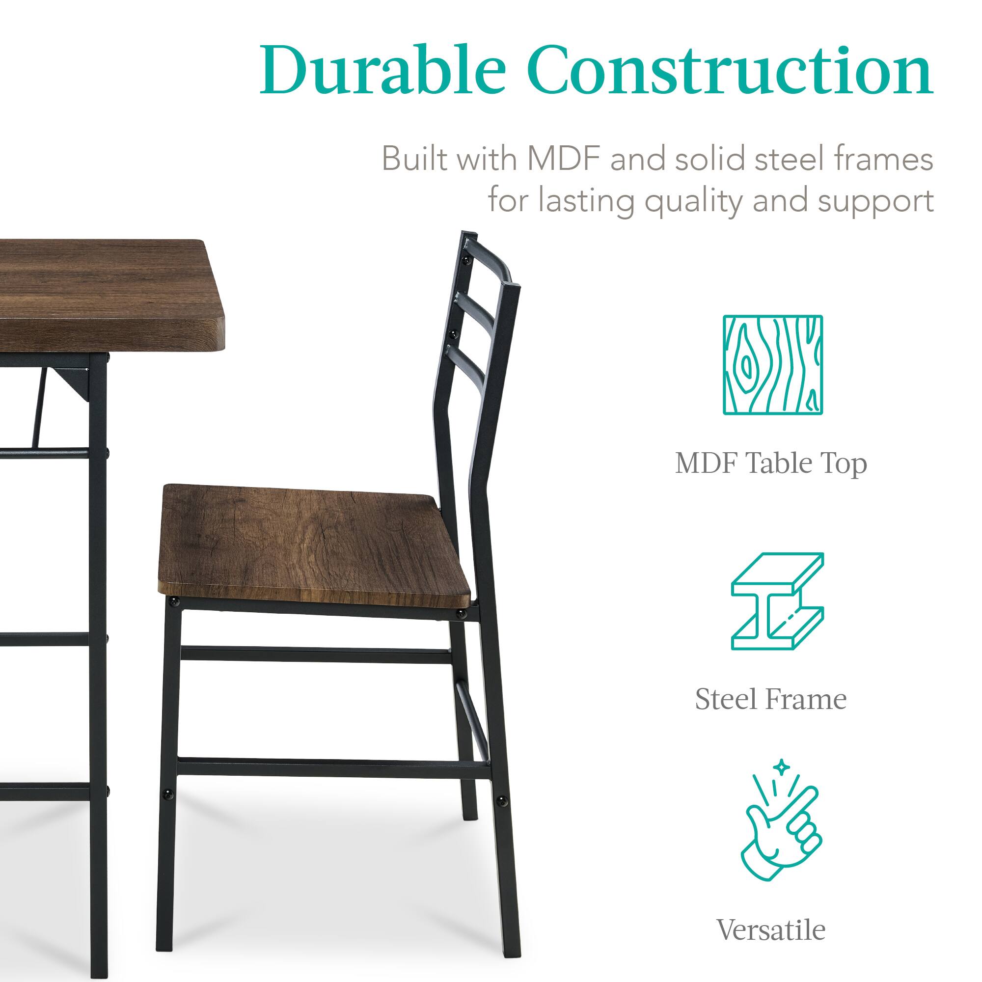 Durable Construction

Built with MDF and solid steel frames for lasting quality and support

- MDF Table Top
- Steel Frame
- Versatile