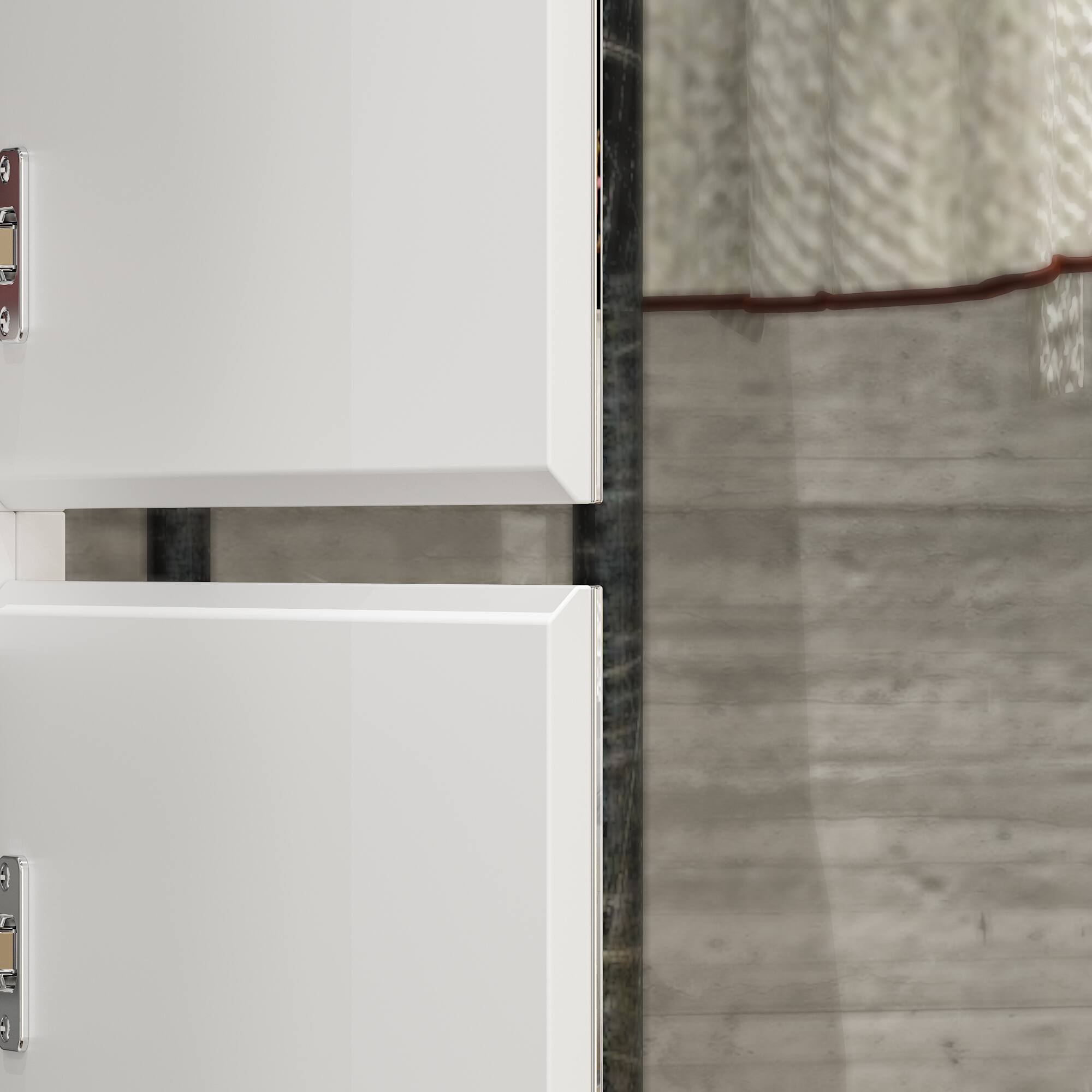 Alt View 5. FUFU & GAGA - FUFU&GAGA Mirror - Front Wardrobe Anti - Tip Armoires& Hanging Rod - White.