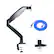 Alt View 1. HUANUO - Single Monitor Desk Mount with Gas Spring Arm - Black.