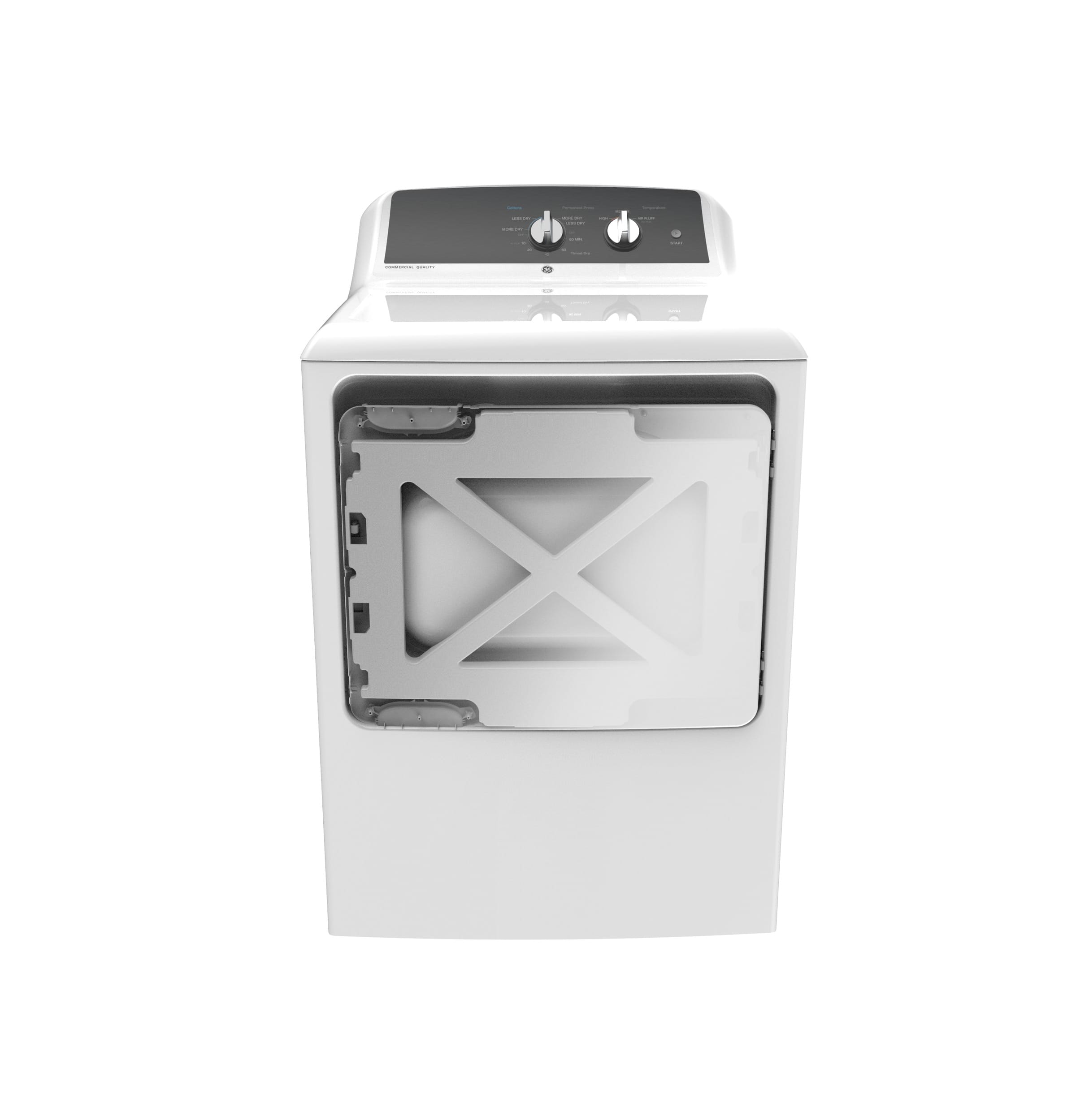 GE GE - 4.3 Cu. Ft. High-Efficiency Top Load Washer with 5 Year Limited Parts and Labor Warranty - White with Black Stainless Steel 18