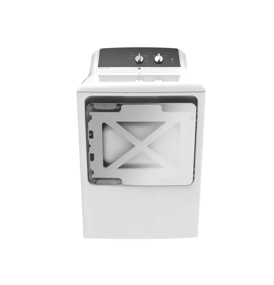 Alt View 25. GE - 4.3 Cu. Ft. High-Efficiency Top Load Washer with 5 Year Limited Parts and Labor Warranty - White with Black Stainless Steel.