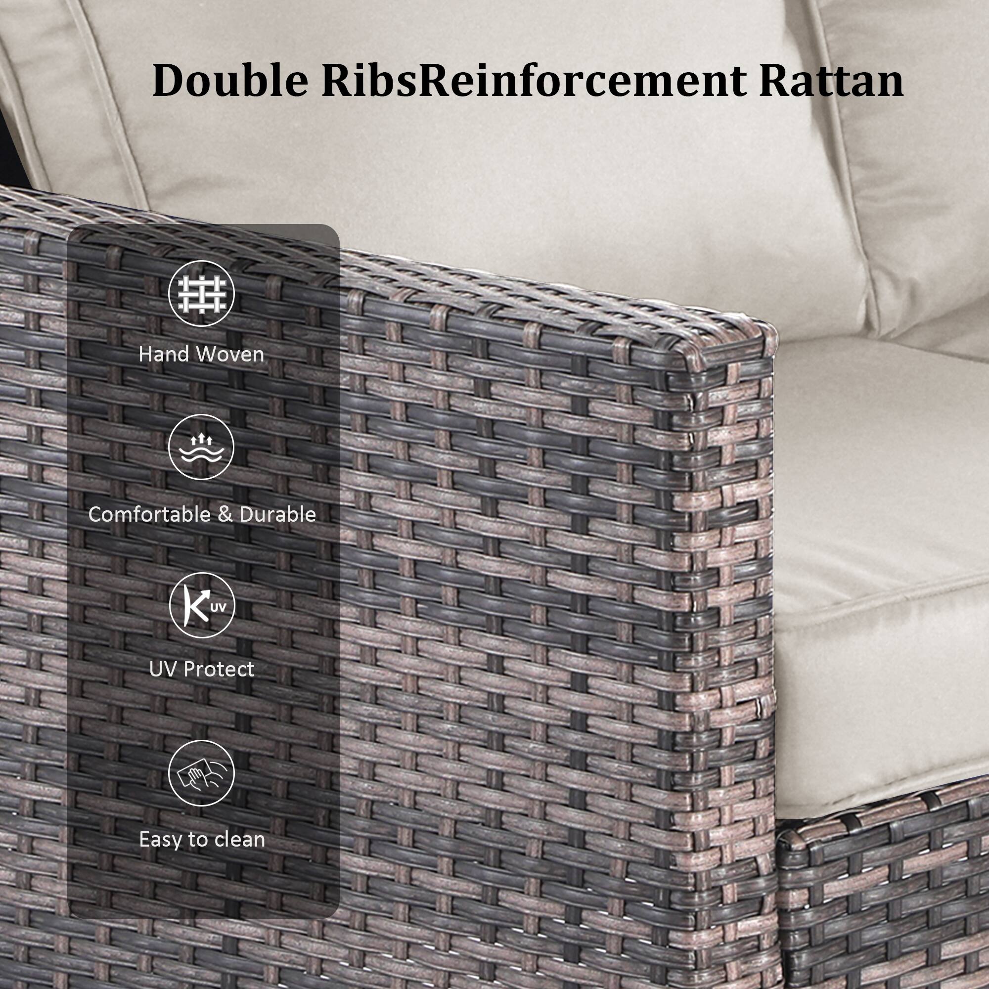 Double Ribs Reinforcement Rattan

- Hand Woven
- Comfortable & Durable
- UV Protect
- Easy to clean