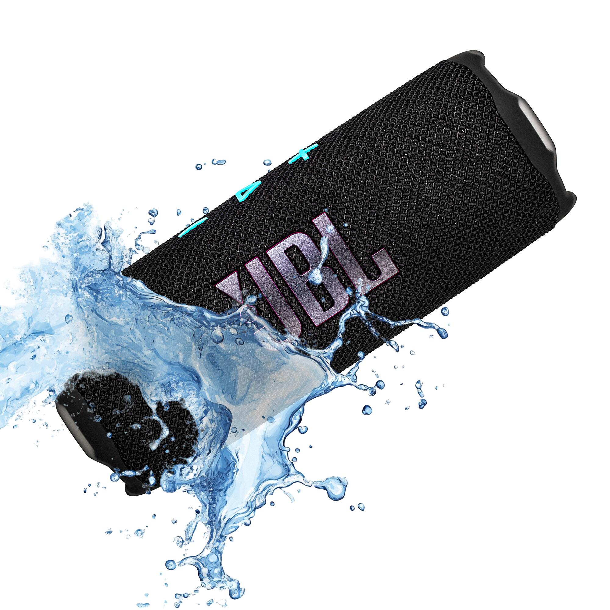 Alt View 4. JBL - JBL Flip 7 Portable Bluetooth Speaker (Funky), deep bass, IP68 waterproof, for home, Outdoors Bundle - Funky.