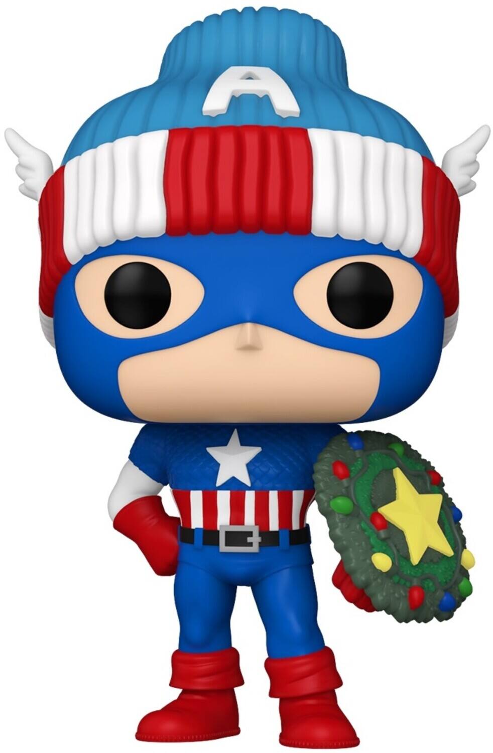 Photos - Action Figures / Transformers Funko  POP! Marvel: Holiday S4 - Capt. America - Collectibles - Multicolor 889698800327 