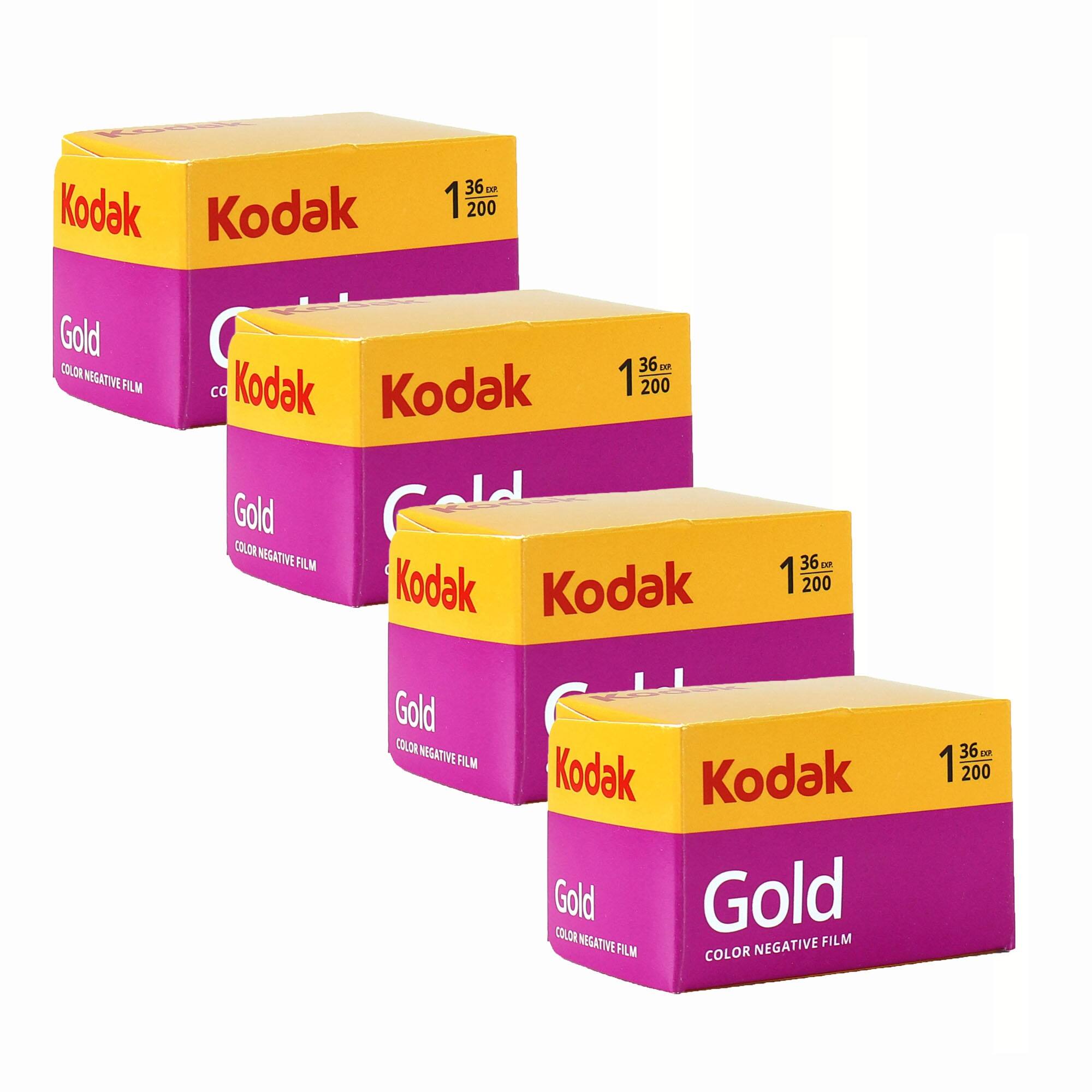 4x Kodak GOLD 200 Color Negative Film (35mm Roll Film, 36 Exposures)