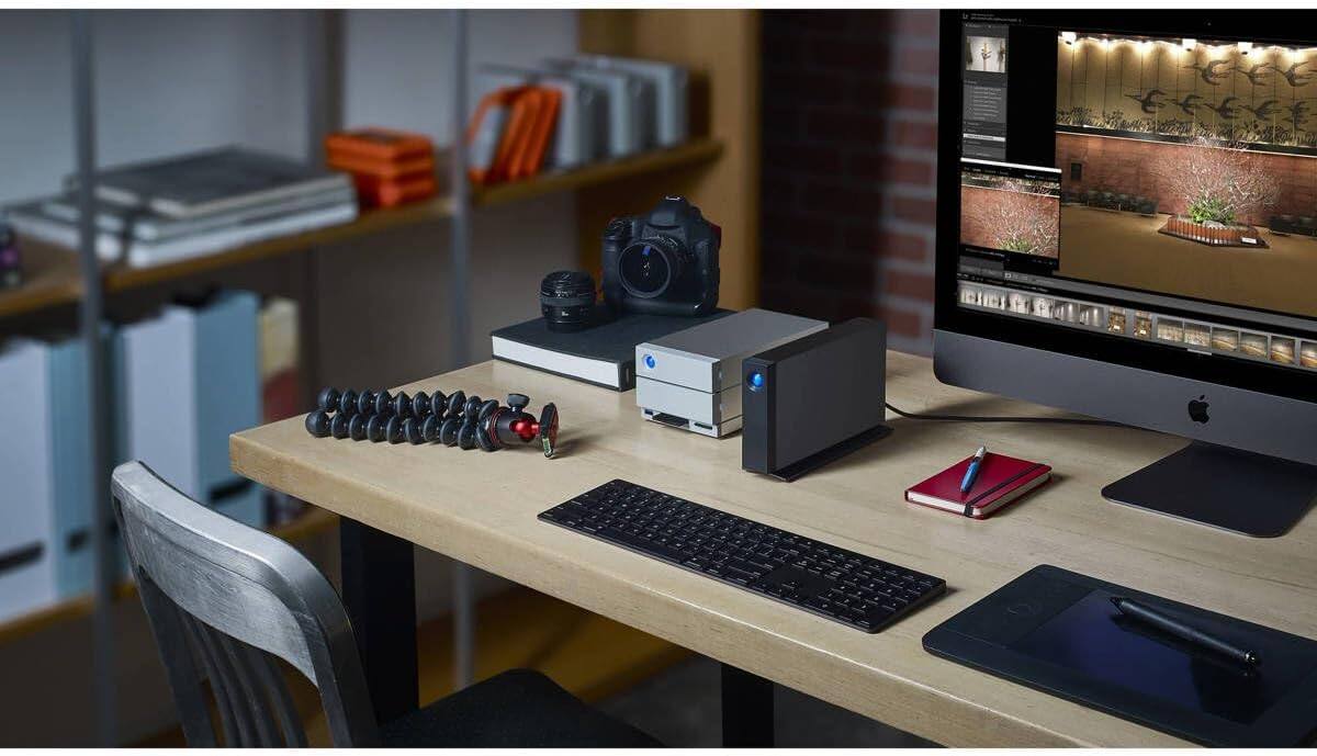 Alt View 5. Seagate - LaCie d2 Professional 14TB External Hard Drive Desktop HDD – Thunderbolt 3 USB-C USB 3.0, (STHA14000800) - Black.