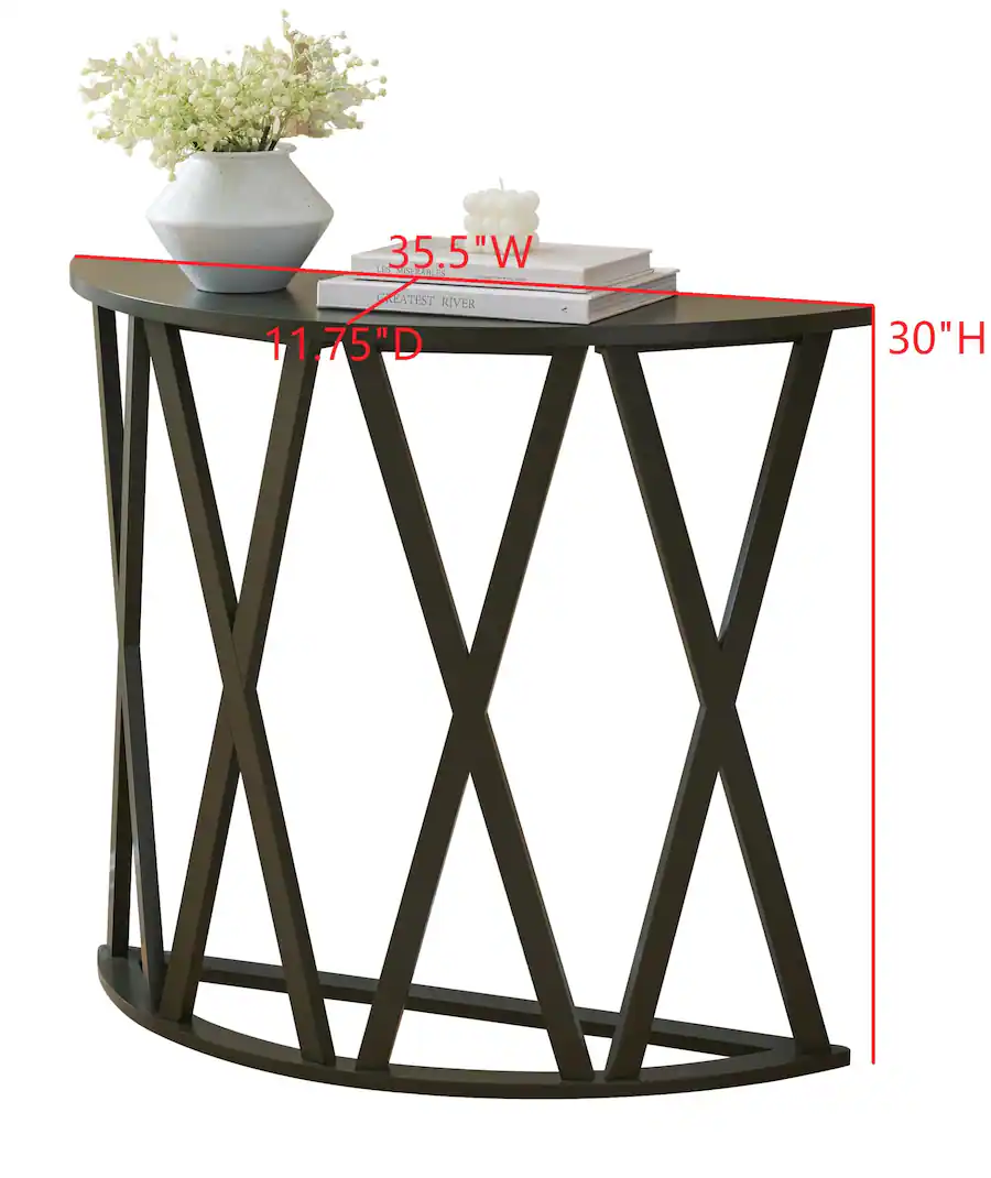 Kings Brand Furniture Vienna Console Table Semicircular Side Coffee ...
