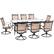 Front. Hanover - Fontana 9-Piece Dining Set - Tan/Glass.