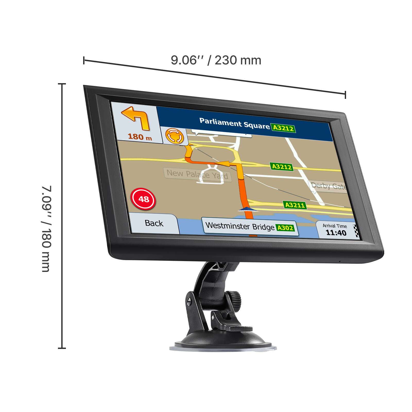 VEVOR GPS Navigator for Car, 9 inch Touch Screen 16GB GPS