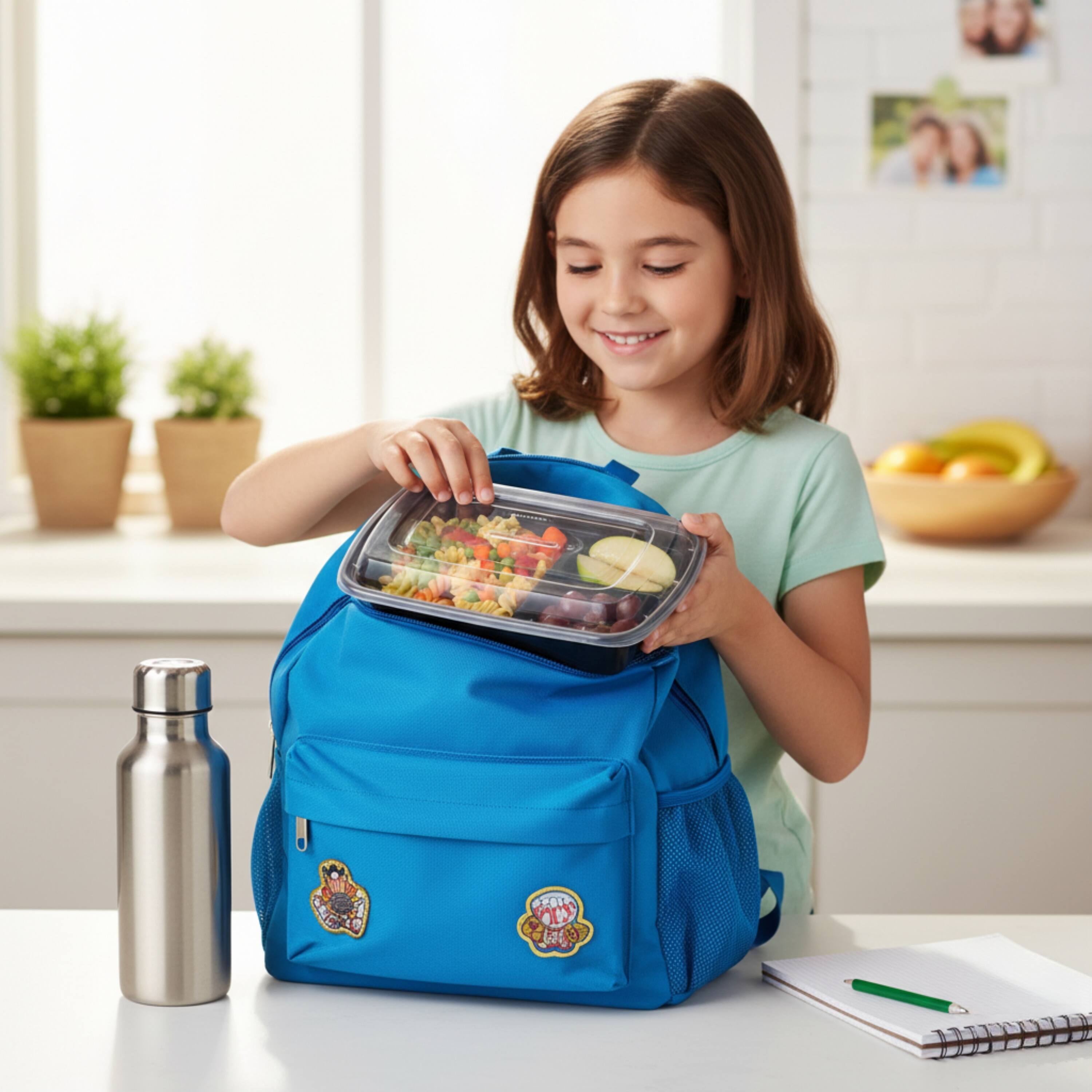 Alt View 7. Eco Harmony Products - Microwaveable Container (Shallow) with Lid, 32oz, 150-Pack - Black.