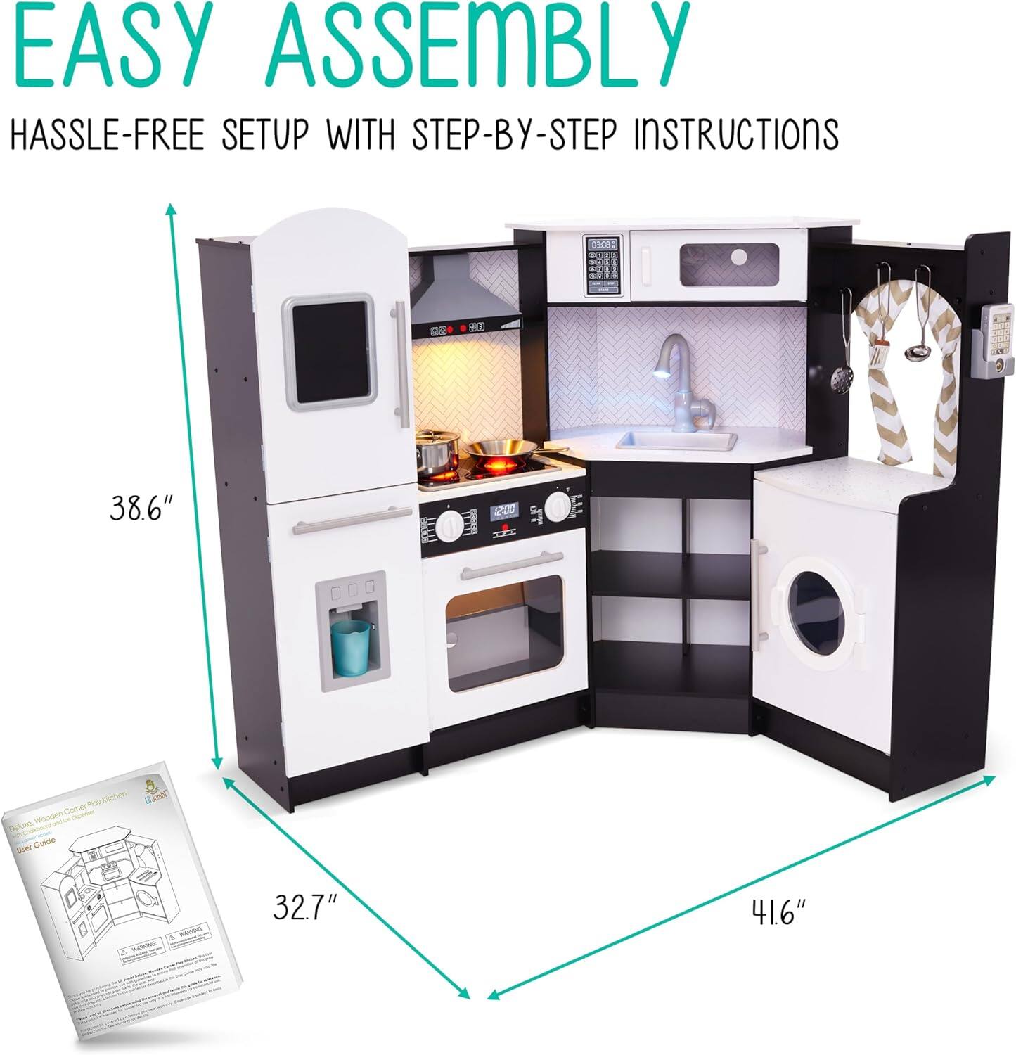 EASY ASSEMBLY HASSLE-FREE SETUP WITH STEP-BY-STEP INSTRUCTIONS

38.6"
32.7"
41.6"