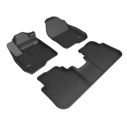 Front. Amber Sporting Goods - 3D MAXpider Custom Fit KAGU Floor Mat (BLACK) Compatible with HONDA CR-V 2023-2025 - Full Set.