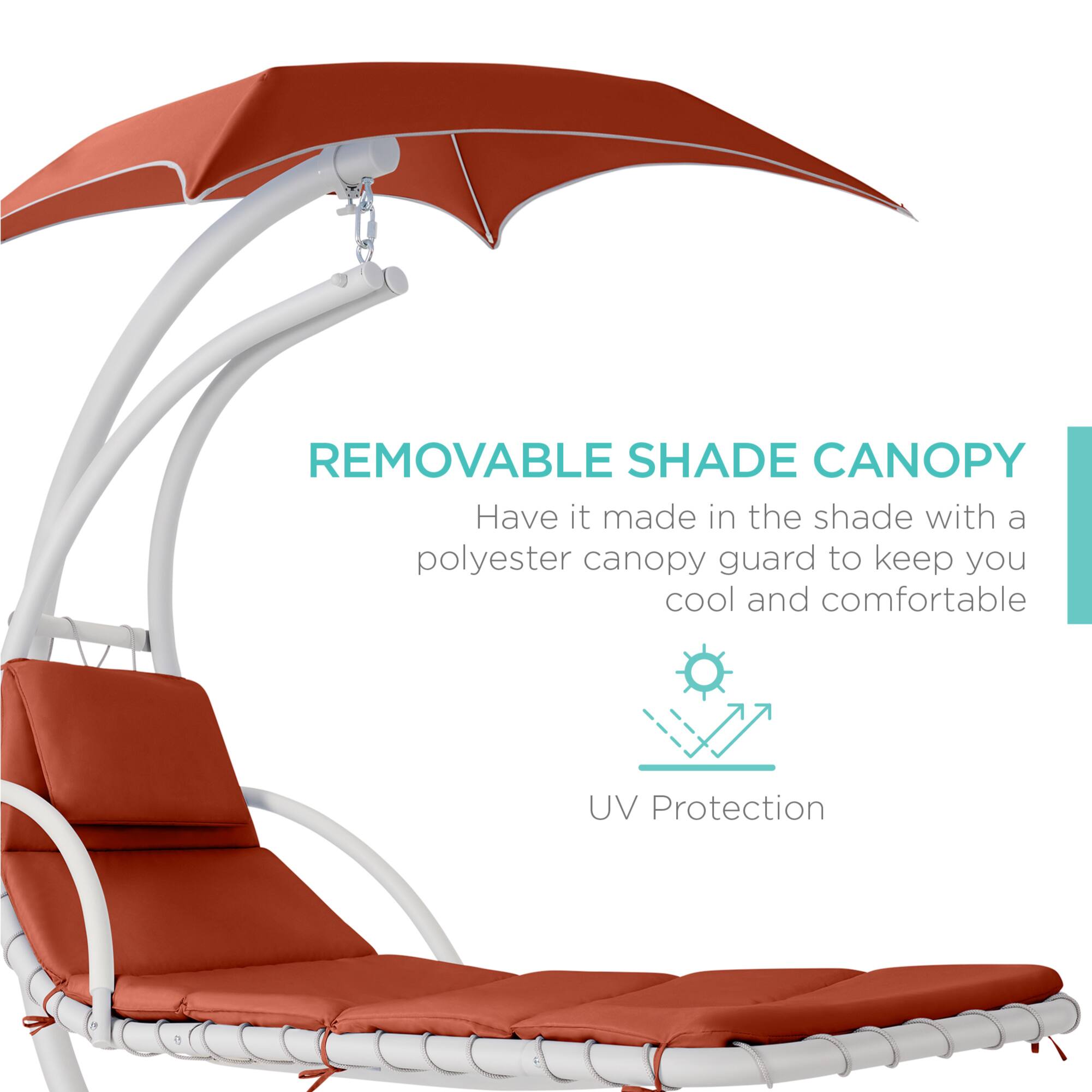 REMOVABLE SHADE CANOPY

Have it made in the shade with a polyester canopy guard to keep you cool and comfortable

UV Protection