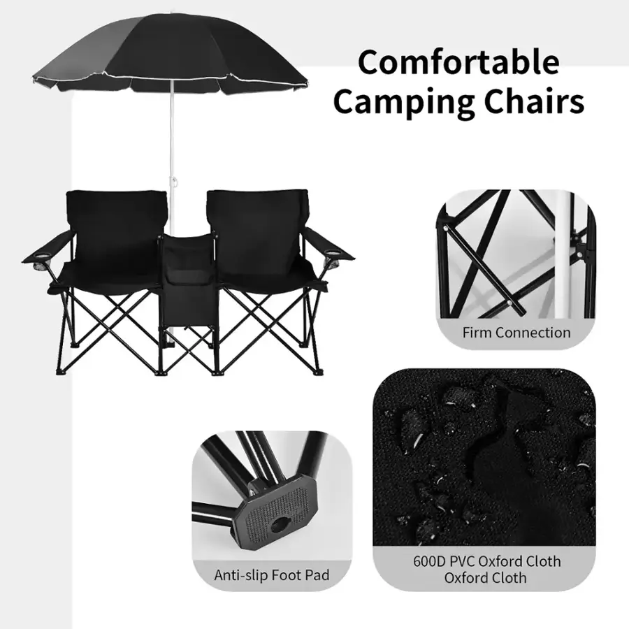 Comfortable Camping Chairs:

1. Firm Connection
2. Anti-slip Foot Pad
3. 600D PVC Oxford Cloth
4. Oxford Cloth