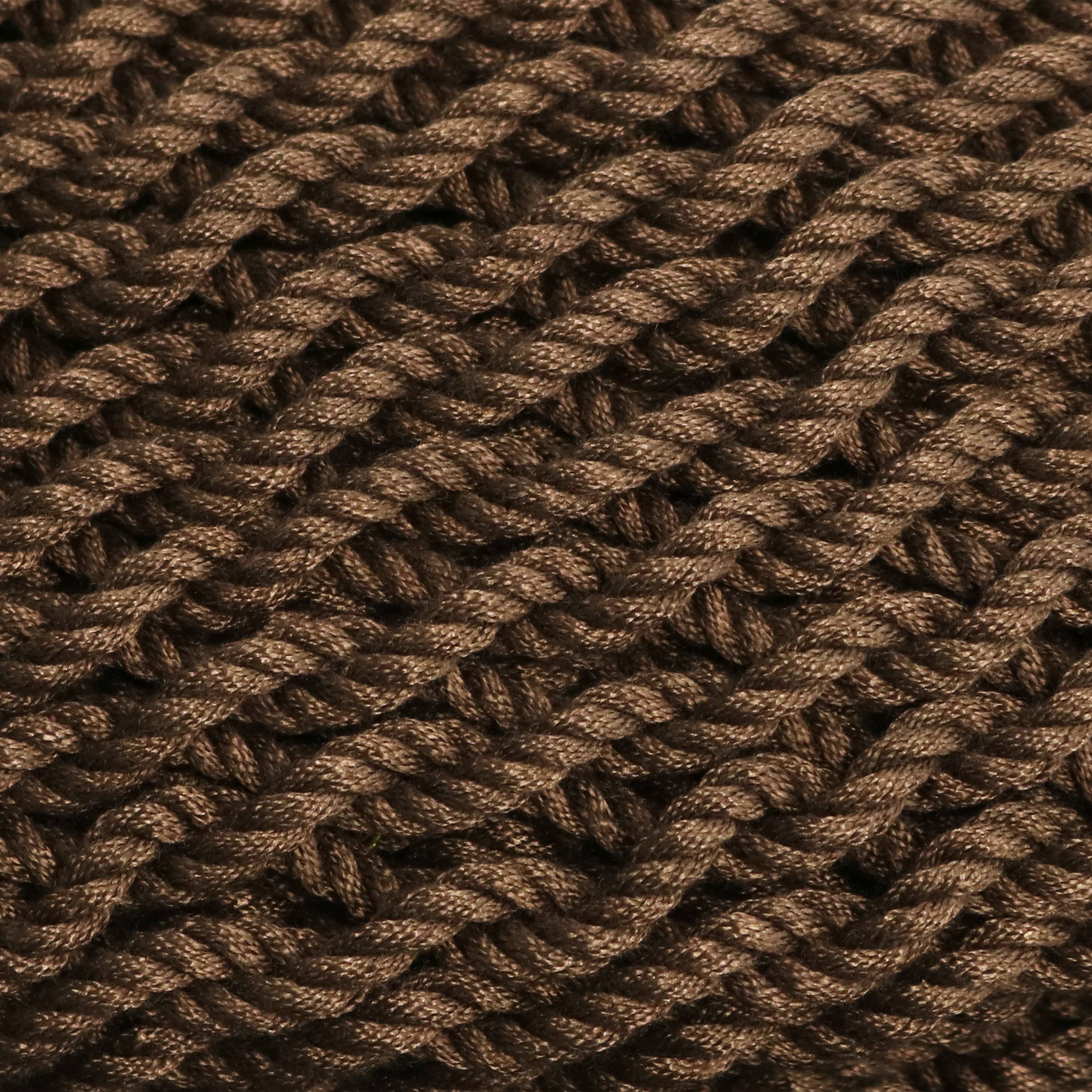 Alt View 4. Sunnydaze - Extra Large Rope Hammock Chair with Adjustable Stand - Mocha.