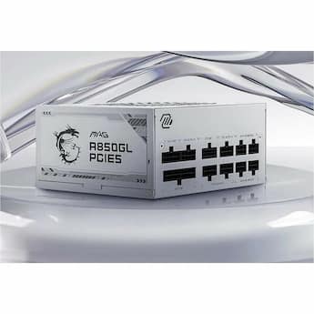 MSI MAG A850GL PCIE5 White Power Supply Internal 120 V AC, 230 V MSI MAG A850GL PCIE5 White Power Supply Internal 120 V AC, 230 V