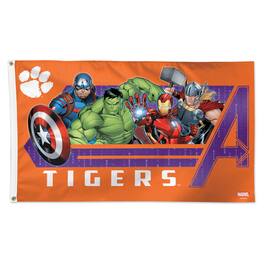 WinCraft - Clemson Tigers 3' x 5' Single-Sided Deluxe Avengers Flag - Multicolor