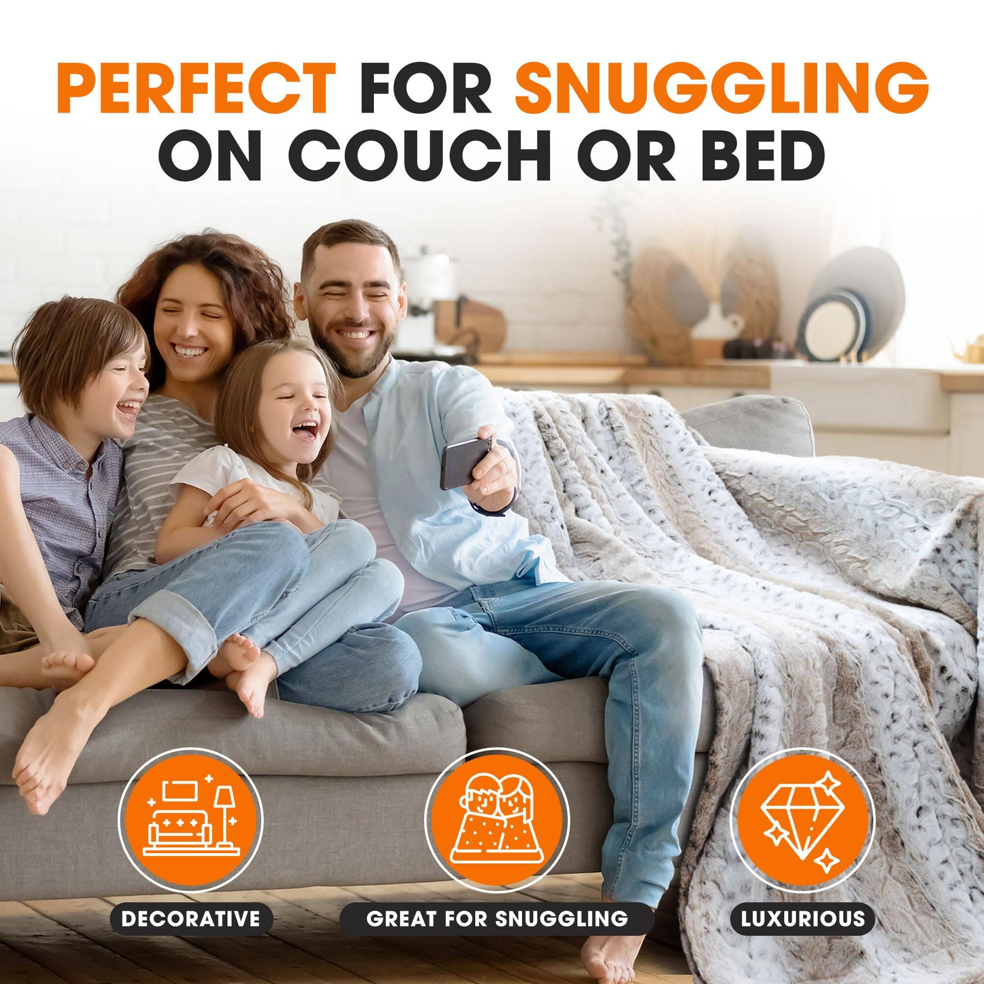 PERFECT FOR SNUGGLING ON COUCH OR BED

DECORATIVE
GREAT FOR SNUGGLING
LUXURIOUS