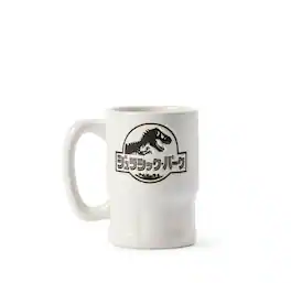 Jurassic World - Jurassic Park Japanese Logo 3.5” x 3.3” Ceramic Mini Mug - White