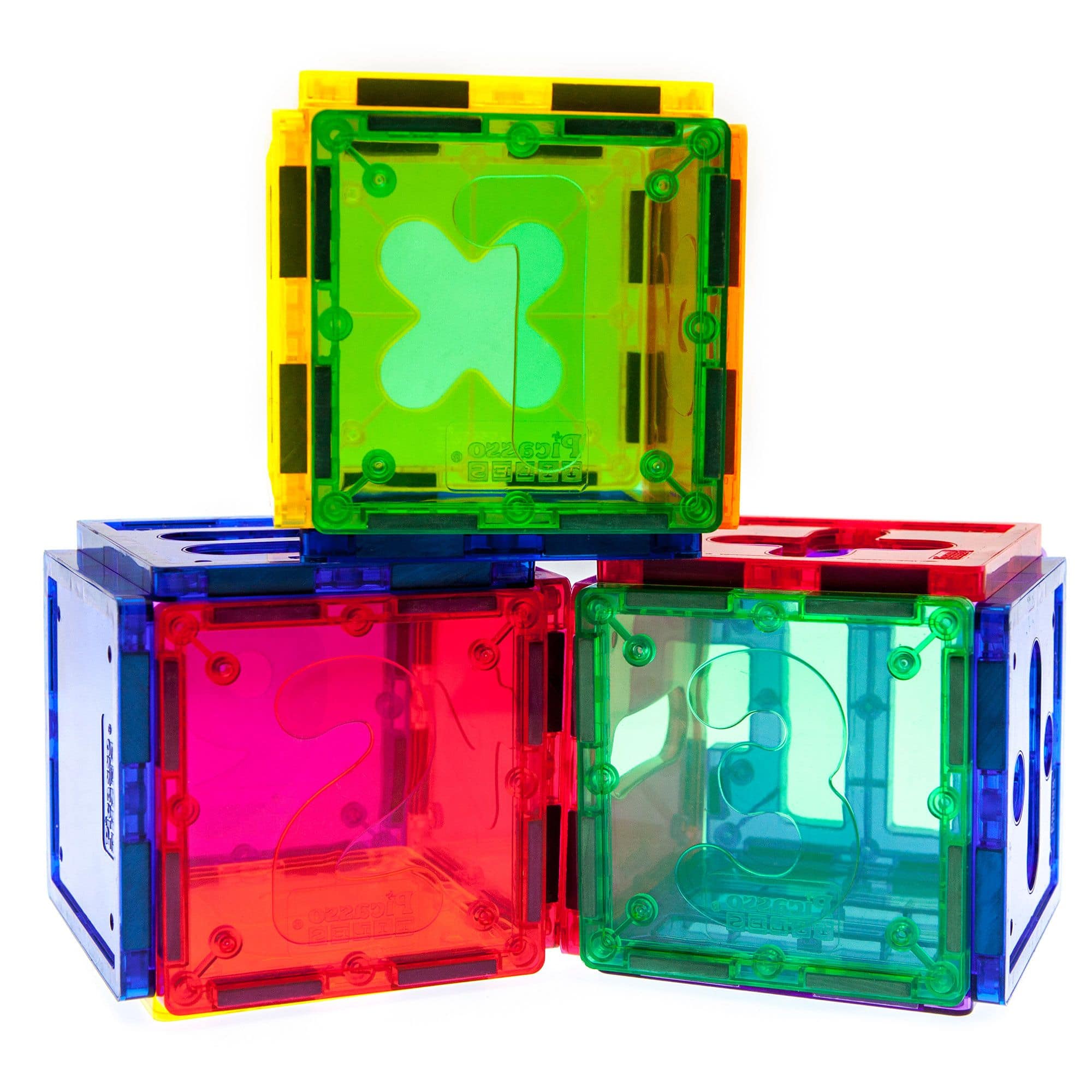 PicassoTiles - 22 PC Numerical, Magnetic Tiles, Magnetic Building Blocks for Kids, Magnet for Kids 3+