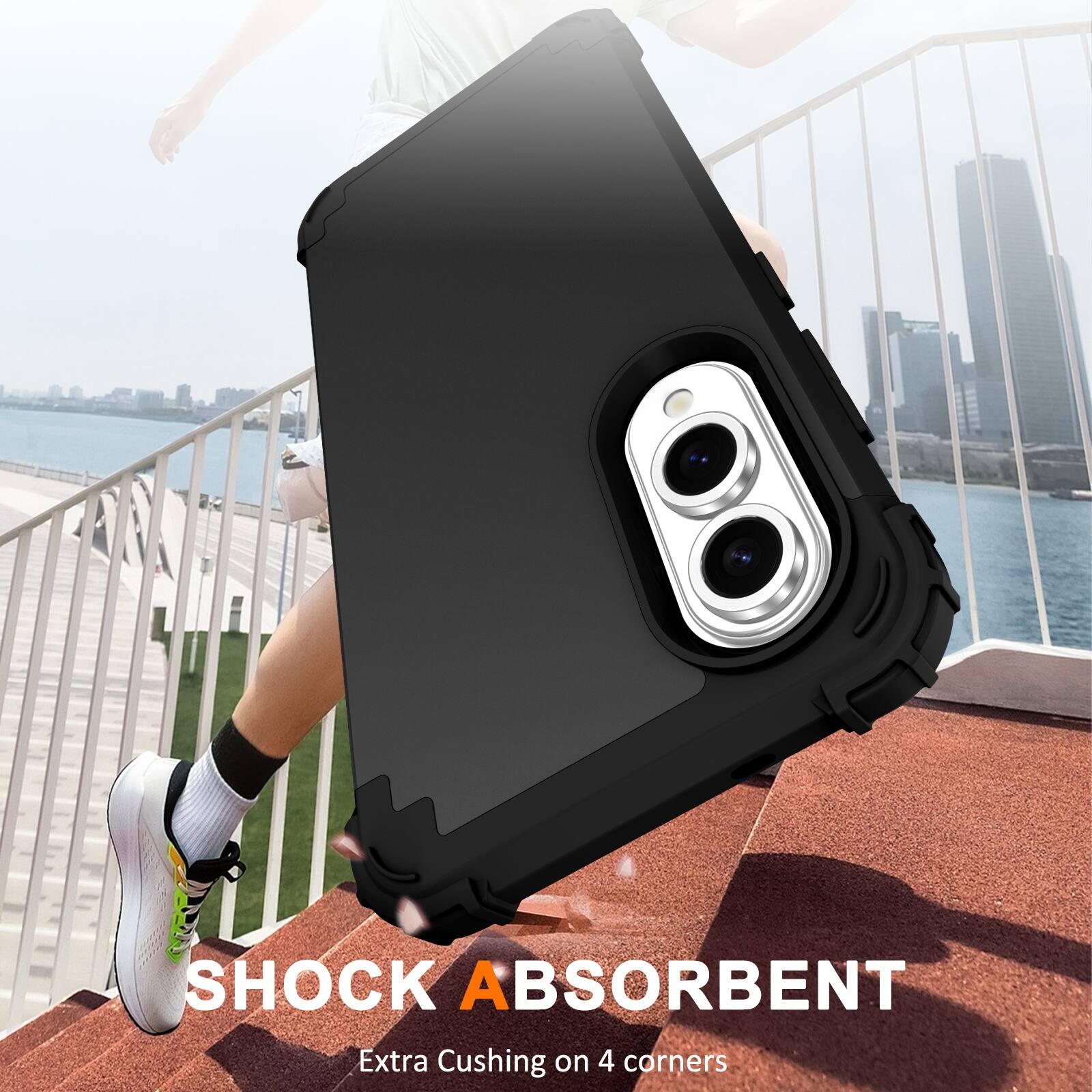 SHOCK ABSORBENT  
Extra Cushing on 4 corners