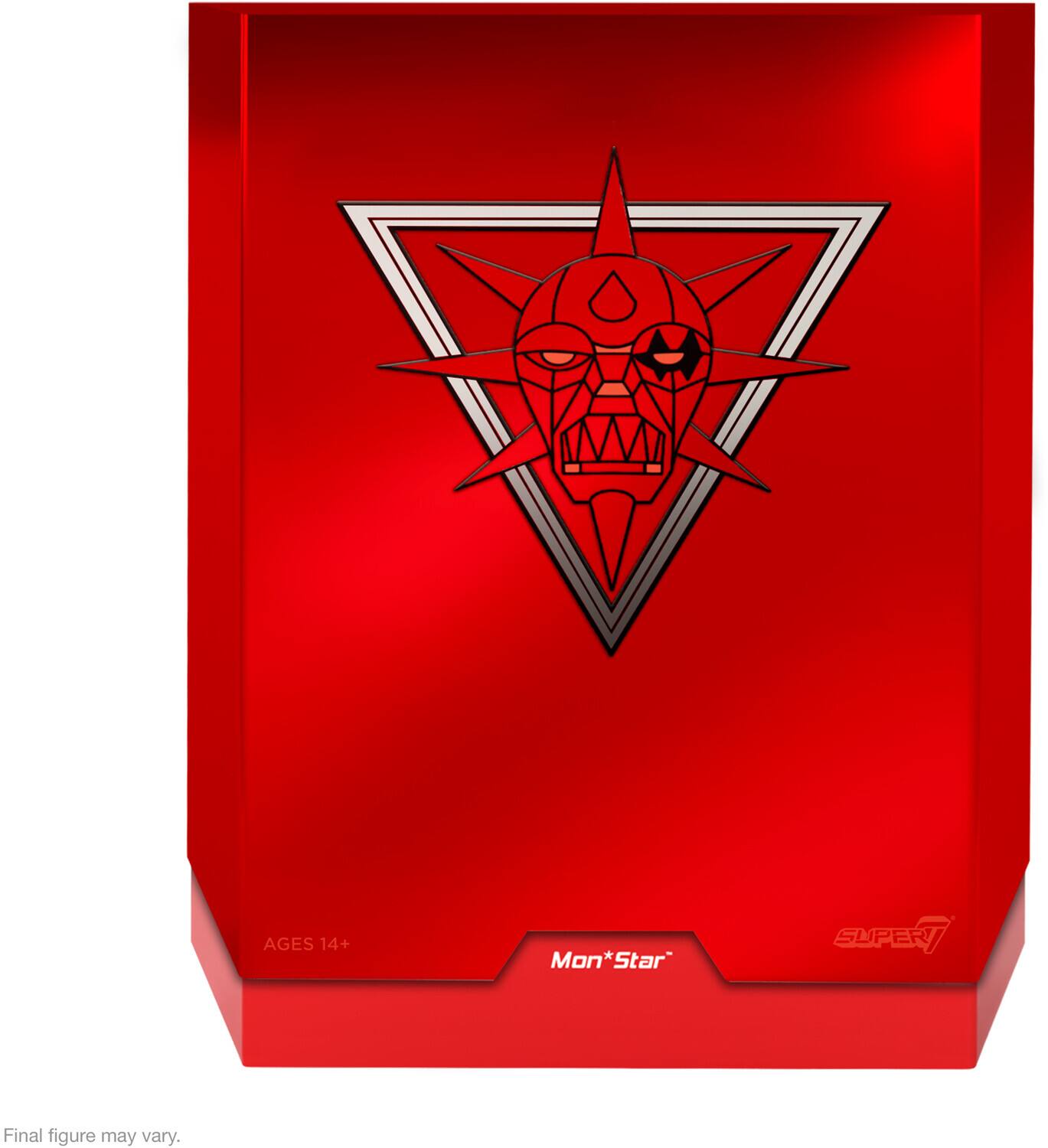 The corrected text is:

"AGES 14+ Mon*Star SUPERT Final figure may vary."