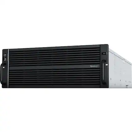 Front. Synology - Synology High Density HD6500 - 2 x Intel Xeon Silver 4210R Deca-core (10 Core) 2.40 GHz - 60 x HDD Supported - 0 x HDD - Black.